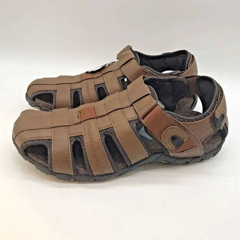 Nunn Bush Rio Bravo Fisherman Shoes Men’s 9M Brown Hook & Loop 84799-240 Sandals